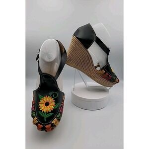 New Genuine Mexican Leather Platform Sandals Huarache Handcrafted Women's US 6